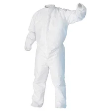 Kimtech 12916 Coveralls, 5Xl, Wht, Pp Sms Fabric, Pk25