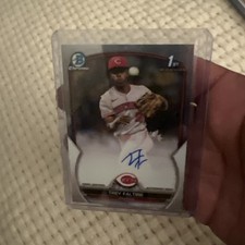 Trey Faltine 2023 Bowman Chrome 1st Auto Autograph RC Cincinnati Reds