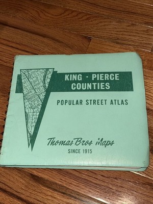 VTG 1979 King & Pierce Counties Washington State Street Atlas Maps Book