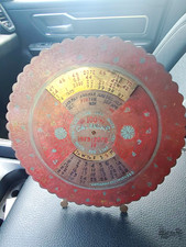 Round Brass 100 year Calendar