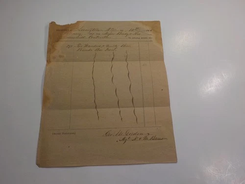 Civil War Confederate Document 1865 Nitre Mining Lexington Virginia Signature