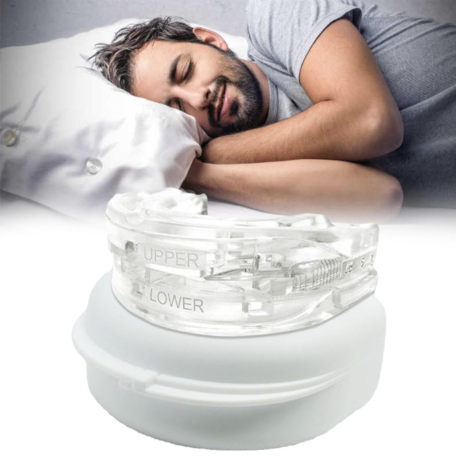 Anti Snoring Mouthpiece Sleep Apnea Guard Bruxism Anti Snore Pure Grind Aid Tray