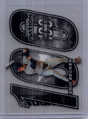 Eric Becker 2026 Leaf Baseball Nation 1/1 Pre Production Proof