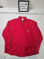 Size L - Vintage Disney button down shirt embroidered Mickey Mouse Chest Pocket