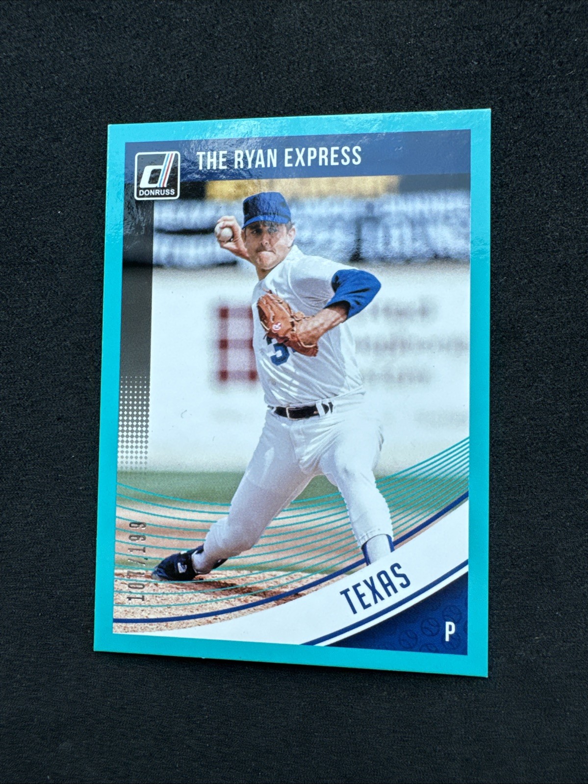2018 Panini Donruss Teal Border 107/199 Nolan Ryan #187 HOF NM Or Better