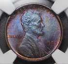 1909 VDB Lincoln Cent MS64 Double Sided Rainbow Toner BullionPLUS Eye Candy