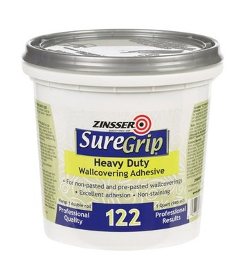Zinsser SureGrip High Strength Clear Wallcovering Adhesive 1 qt #69384 NEW
