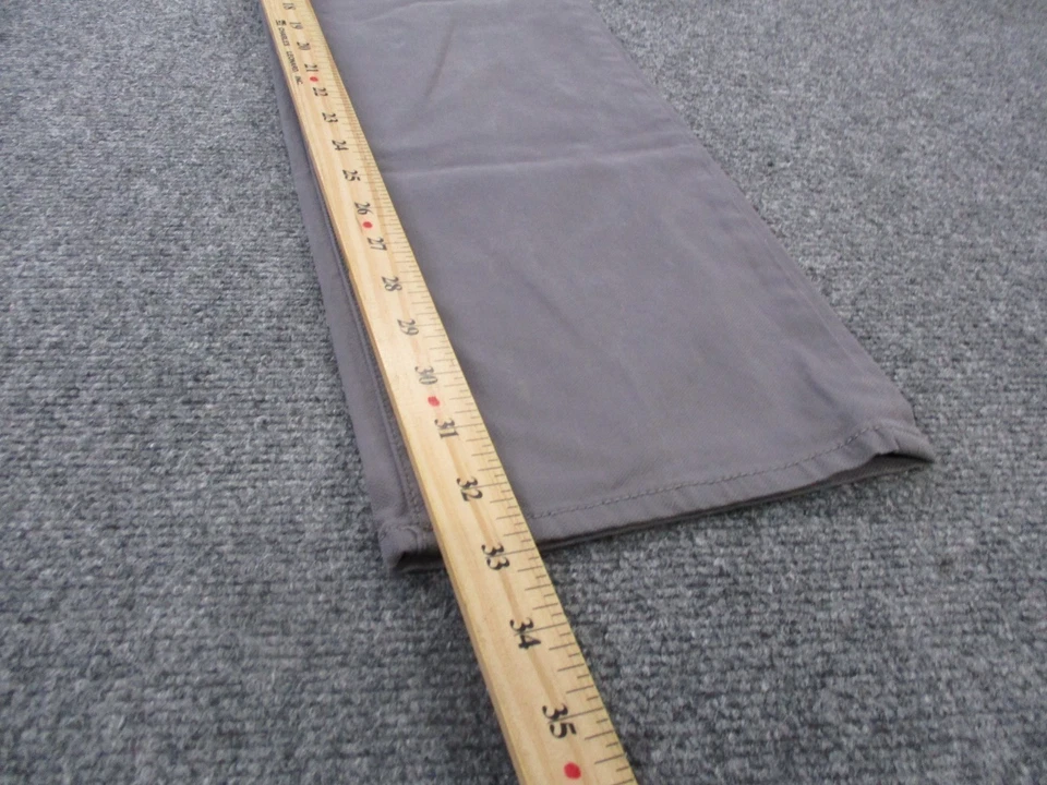 Pantalones John Varvatos Hombres 36 Gris Chino Pierna Recta Preppy Informal Golf Negocios Foto 4 de 4