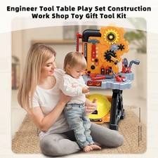   48 Pieces Engineer Tool Table Play Set Construction Work Shop Toy Gift Tool Kit
