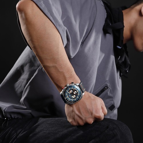 Fashion Leather Band Watches for Men Analog Sport Waterproof Chronograph Squa... - Picture 2 of 7