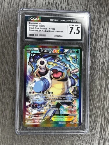 2016 Pokemon XY Red & Blue Collection Blastoise EX #XY122 Full Art BSP CGC 7.5