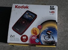 KODAK Zx1 Pocket Video Camera HD 720p Black WeatherResistant Open Box new