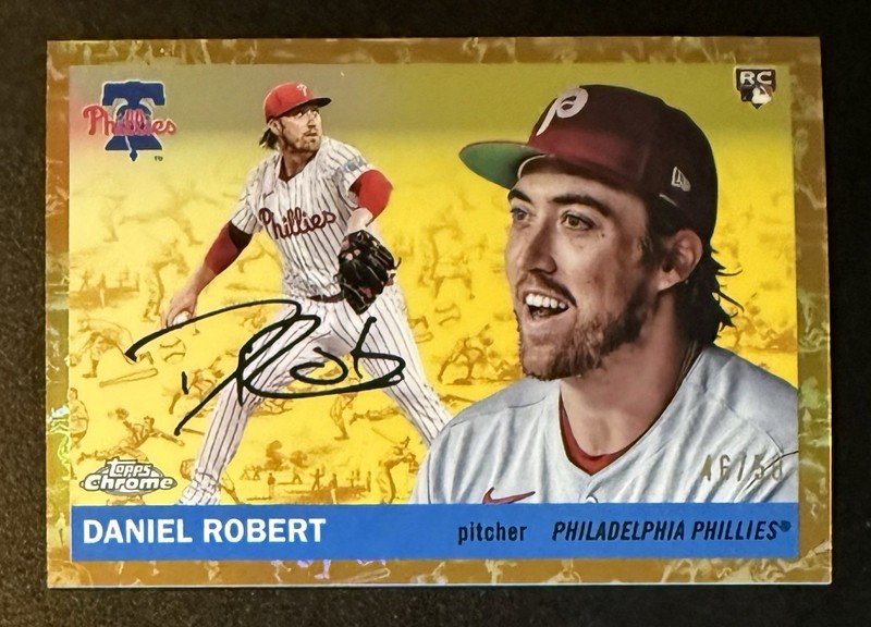 2025 Topps Chrome Platinum #250 Daniel Robert Gold Toile Refractor /50 (OP1)