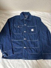 90s POINTER BRAND Denim Coverall USA Made Size 40 Indigo Blue