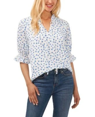 CeCe CeCe Womens 34-Sleeve Tie Ne Calypso 196545473093 XL RT $79.0