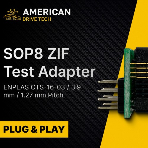 ENPLAS OTS-16-03 SOP8 SOIC8 ZIF Socket IC Test Adapter 3.9mm Width 1.27mm Pitch