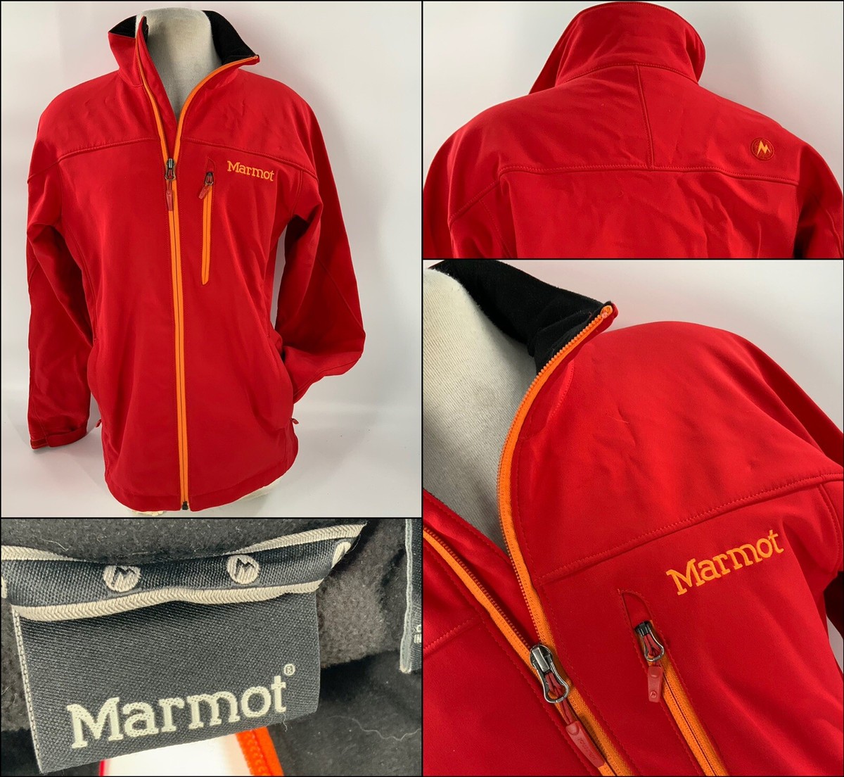 Marmot Ski Jacket S Women Red Nylon Elastane Full Zip Mint YGI K2