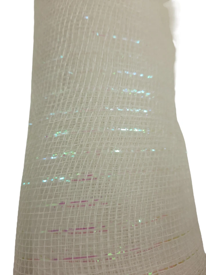 Decorative White/ Pink Mesh 21" X 10 Yards Crafts Wreaths - Image 4 of 4