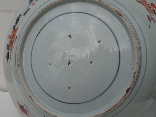 LARGE JAPANESE IMARI ARITA CHARGER DISH CIRCA 1700 PORCELAIN JAPAN ANTIQUE - Picture 11 of 12