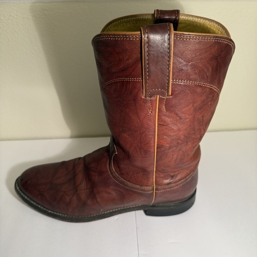 Justin 3163 Botas Vaqueras Deerlite Cuero Marrón Mármol Para Hombre Talla 8.5EE - Imagen 3 de 10