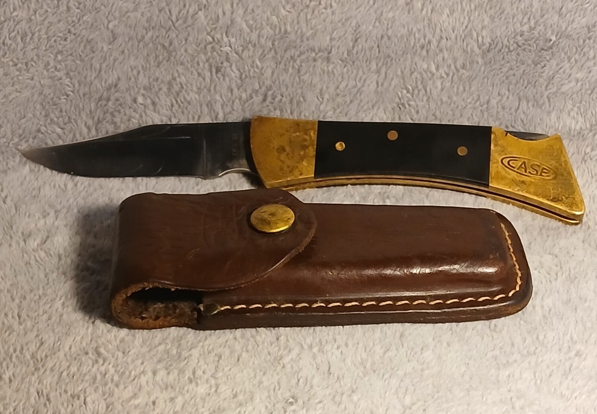 CASE XX 2159 LSSP Lockback Folding Knife w/Leather CASE CASE XX 2159 LSSP Lockback Folding Knife w/Leather CASE
