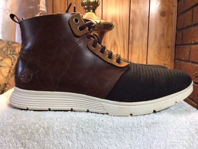 Timberland A1IX4 SensorFlex Mens Chukka Boots Brown Leather Navy Mesh Size 9 Men main image 4