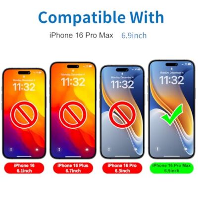 CANSHN Cover Agnetica Per IPhone 16 Pro(6,3 Pollici), Copatibile Con - Foto 12