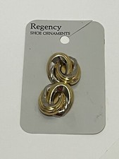 Vintage Shoe Fur Clips Gold Silver Tone