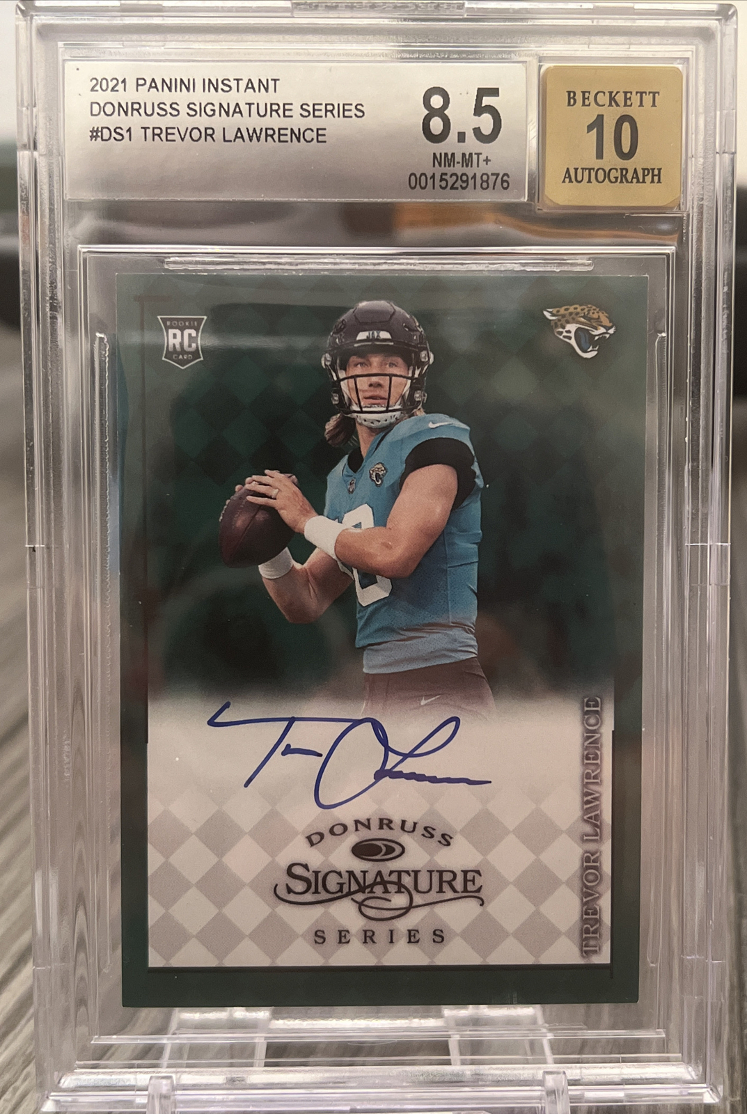 Trevor Lawrence Panini Instant Donruss Signature Series #DS1 Green