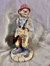 Vintage Young's Inc Monroe Michigan Fireman Clown Figurine