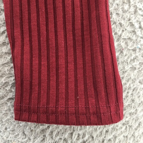 Romwe Cropped Cold Shoulder Top Womens Large Burgendy Cross Over Long Sleeve NEW - Picture 9 of 24