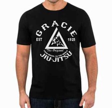 Gracie Fighter BJJ Brazilian Jiu Jitsu T-shirt Tee MMA Mixed Martial arts