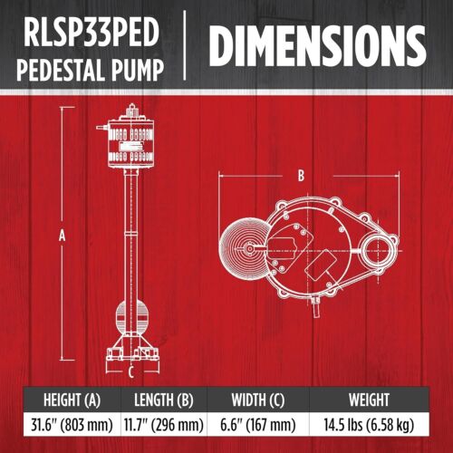 Automatic 3300 GPH Pedestal Pump - 115V, 1/3 HP for Seamless Water Management - Picture 4 of 11