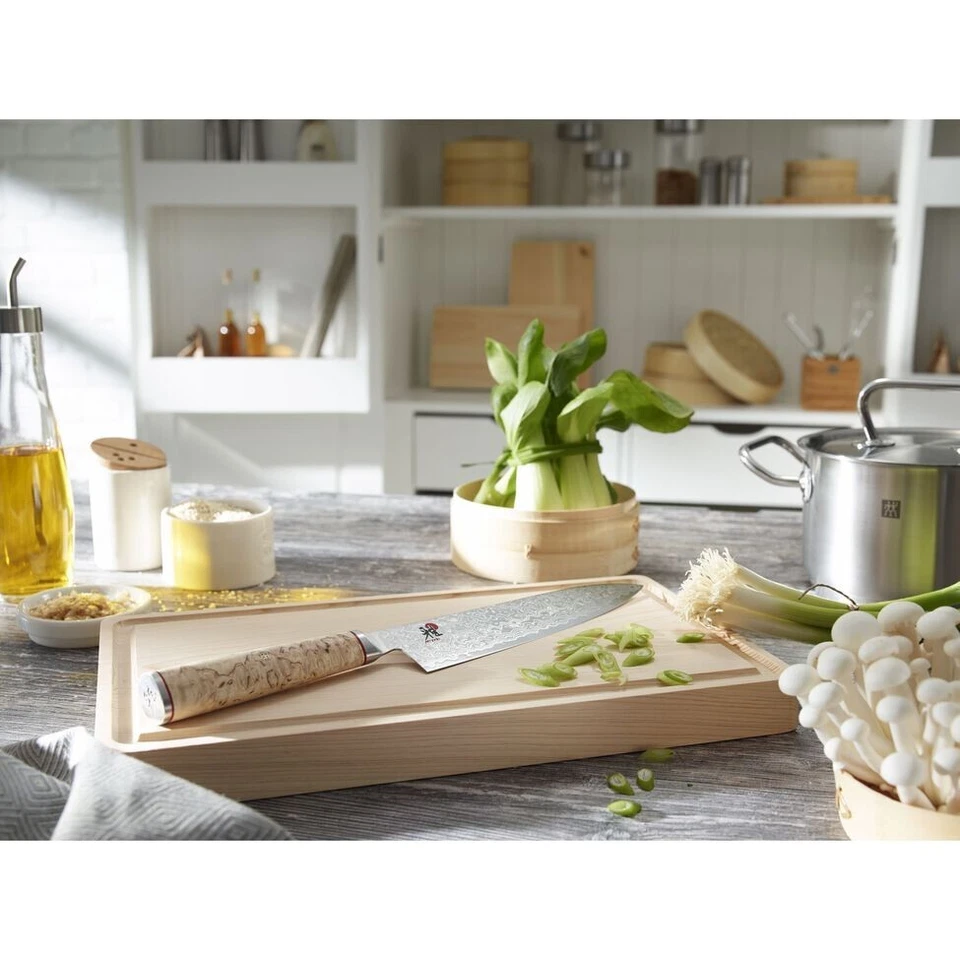 Cuchillo utilitario MIYABI 5000 MCD 14 cm (5,5 pulgadas) Damasco MC63 Cryodur acero Japón Foto 4 de 4