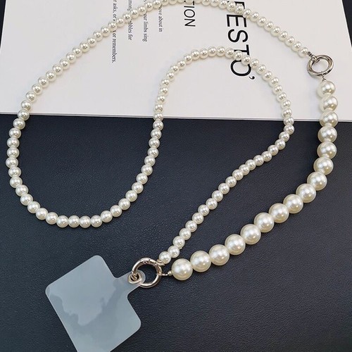 Crossbody Pearl Bead Phone Chain For Iphone Samsung Xiaomi Huawei Phone Pend _yi - Zdjęcie 6 z 6