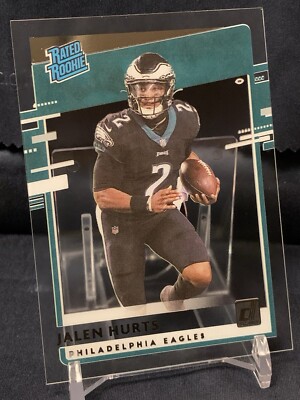 2020 Panini Chronicles RR-JAH Jalen Hurts RC Clearly Donruss Rated Rookie   