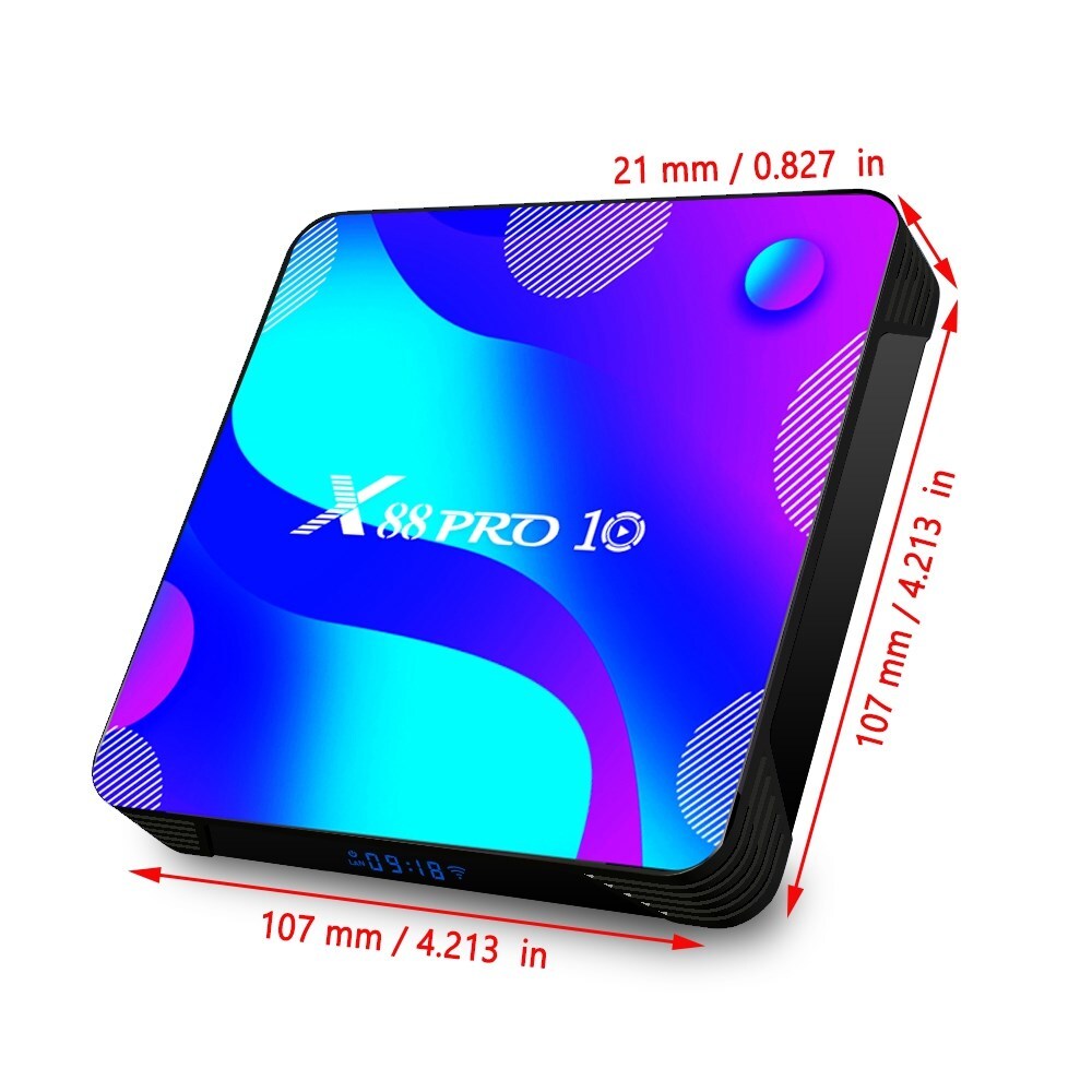 X88 Pro 10 Android Tv Box 11.0 Smart Tv Rk3318 2Gb 16Gb Support