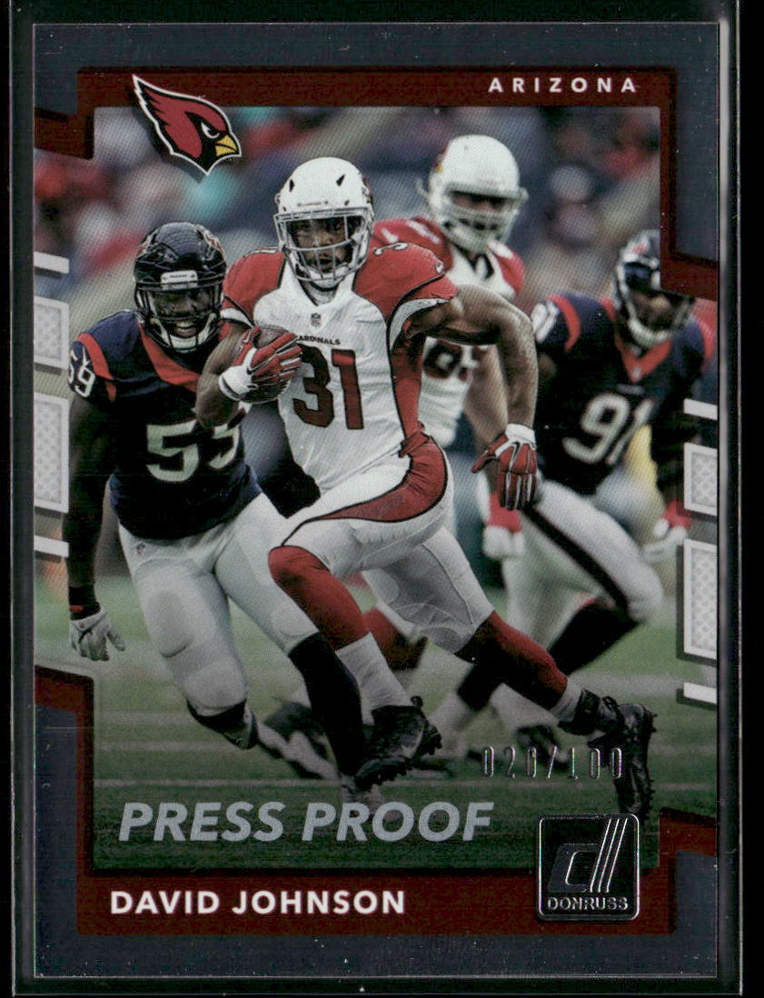 2017 Donruss David Johnson #76 Press Proof Silver /100 Arizona Cardinals
