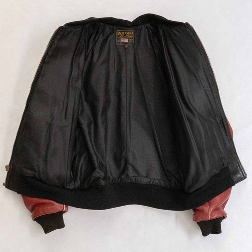 VANSON TJP All-Leather Stadium Jacket Patch Made In USA Herren Größe 40 - Bild 5 von 7