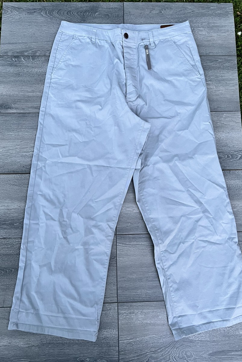 ASOS DESIGN oversized tapered fit chinos in Gray size 36* 32 | eBay