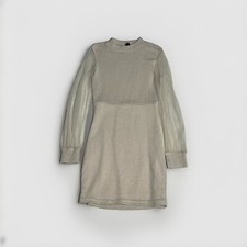 Women's Knitted Ivory Dress Size M Special Occasion Body Con