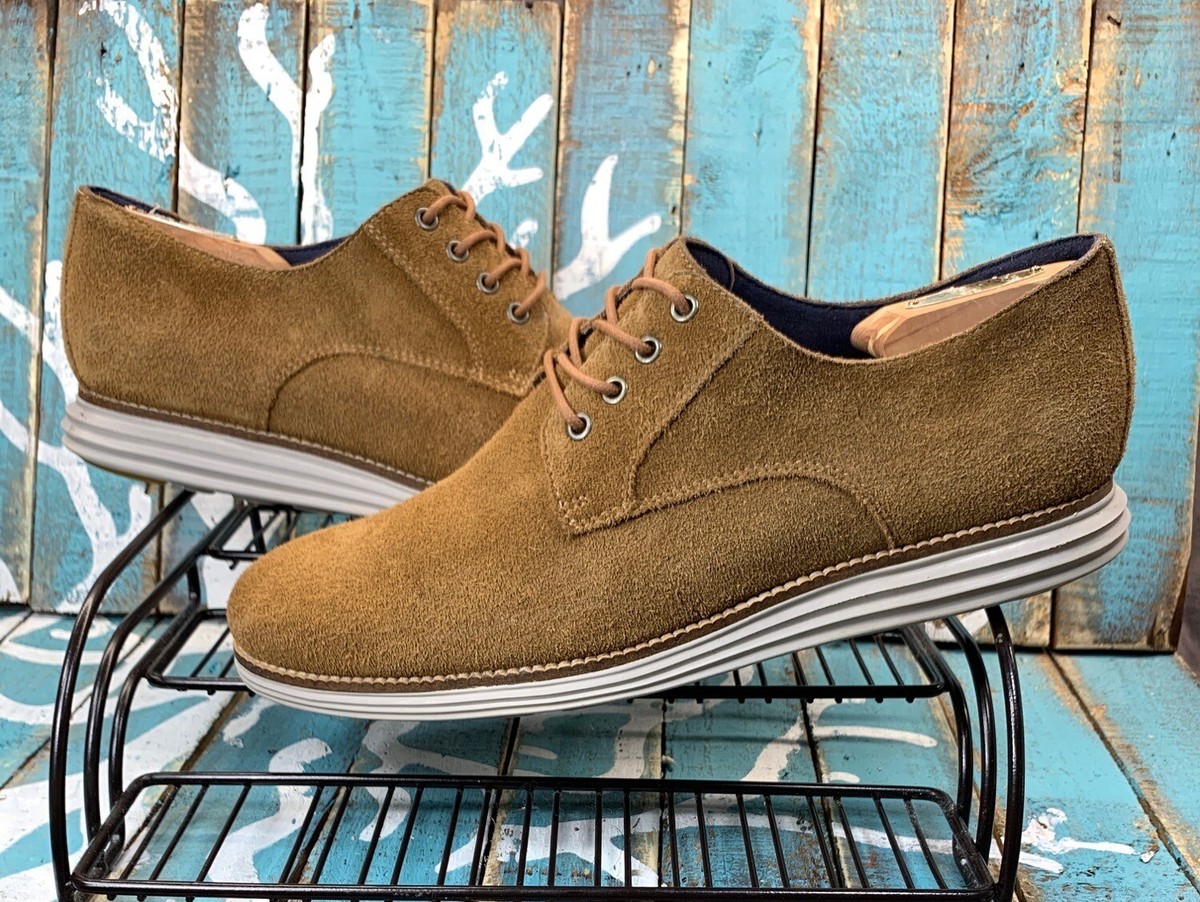 Cole Haan Grand OS Oxford Tan Suede Shoes Lace Up (C28448 