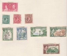 JAMAICA Group of KGVI from old album page