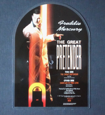 FREDDIE MERCURY - The Great Pretender - Picture Single Shaped Vinyl, 1987 EMI UK