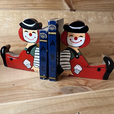 Cerre-Livres Enfants Clown Vintage Holz Clown Buchenden 