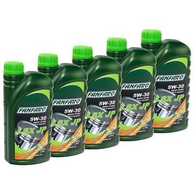 5x 1 Liter SAE 5W-30 Fanfaro LSX JP Motoröl Hyundai Toyota Kia Nissan Motor Oel