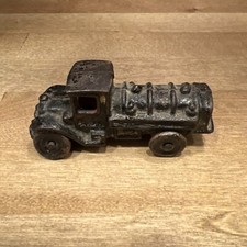 ANTIQUE CAST IRON TRUCK DELIVERY TANKER METAL