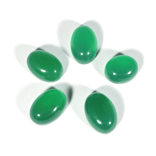 39.15 Ct Green Chalcedony & Malachite Cabochon Lot