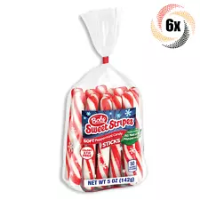 6x Bags Bob's Sweet Stripes Soft All Natural Peppermint Candy Sticks | 5oz