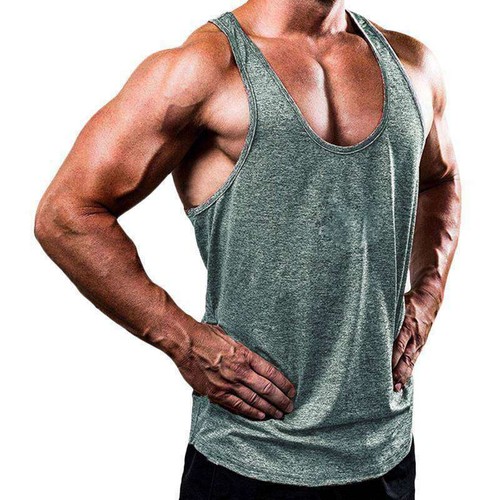 Camiseta Prendas para el torso Sin Mangas Gimnasio Deporte Entrenamiento Para Hombres Músculo Fitness Tanque Chaleco - Imagen 17 de 17
